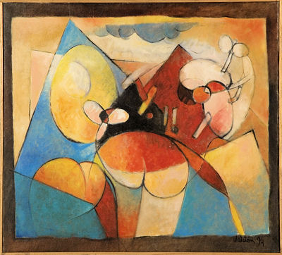 1994 - Metamorfosi II - Oil on canvas 64x70cm