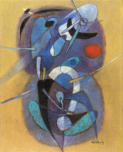 1995 - Cosmos - Olio su tela 80x70cm