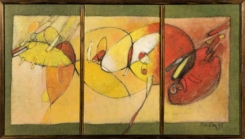 1995 - Germoglio - Oil on canvas 77x38cm