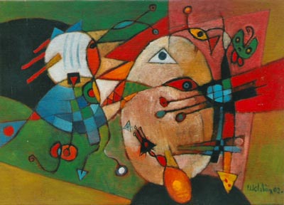 2002 - Genesi - Olio su tela 60x70cm