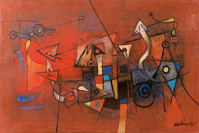 2002 - Il viaggio dei miei sogni - Olio su tela 40x60cm