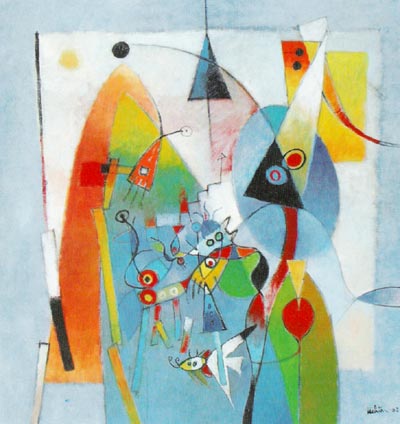 2002 - Montagna magica - Olio su tela 100x90cm