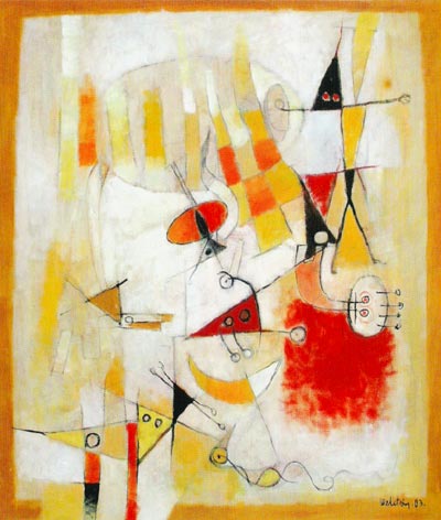 2003 - Il rito del fuoco - Olio su tela 80x70cm
