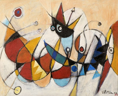 2004 - La nascita - Acrilico su tela 30x40cm