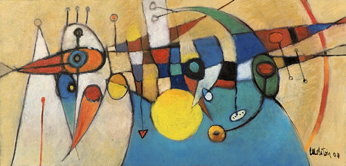 2004 - Uccello del sole - Olio su tela 37x75.5cm