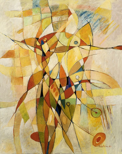 2005 - Il balletto del vento - Acrilico su tela 100x80cm