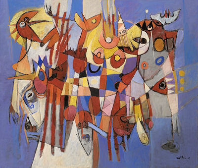 2005 - Il rito - Acrilico su tela 100x120cm