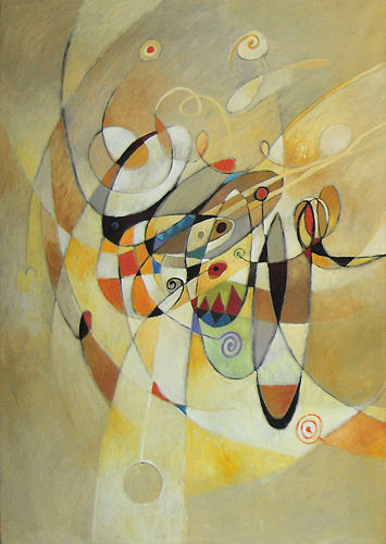 2005 - Il vento - Acrilico su tela 140x300cm (tritico)