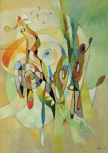 2005 - L'acqua - Acrilico su tela 140x300cm (tritico)