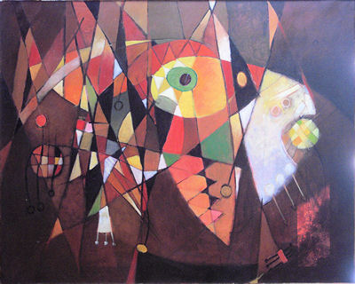 2006 - Lo sguardo in autunno - Acrilico su tela 100x80cm