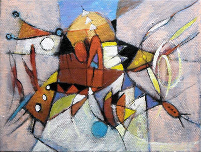 2009 - La montagna e il vento - Acrilico su tela 30x40cm